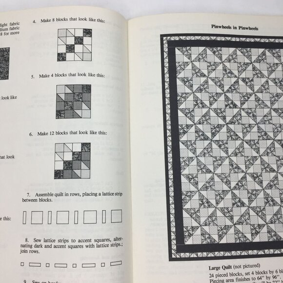 Vintage 1987 More Template-Free Quiltmaking Trudie Hughes Quilting Book Patterns - Picture 6 of 12